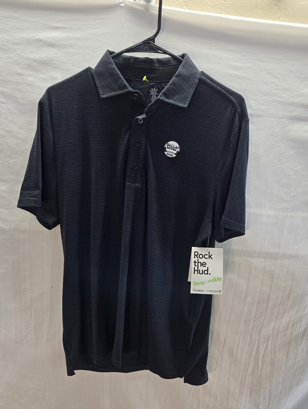 Cariloha Men’s Medium Bamboo Polo Golf Shirt NWT "Dallas National 2001" New